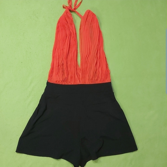 Vera Moda Black & Orange Romper - Picture 2 of 5